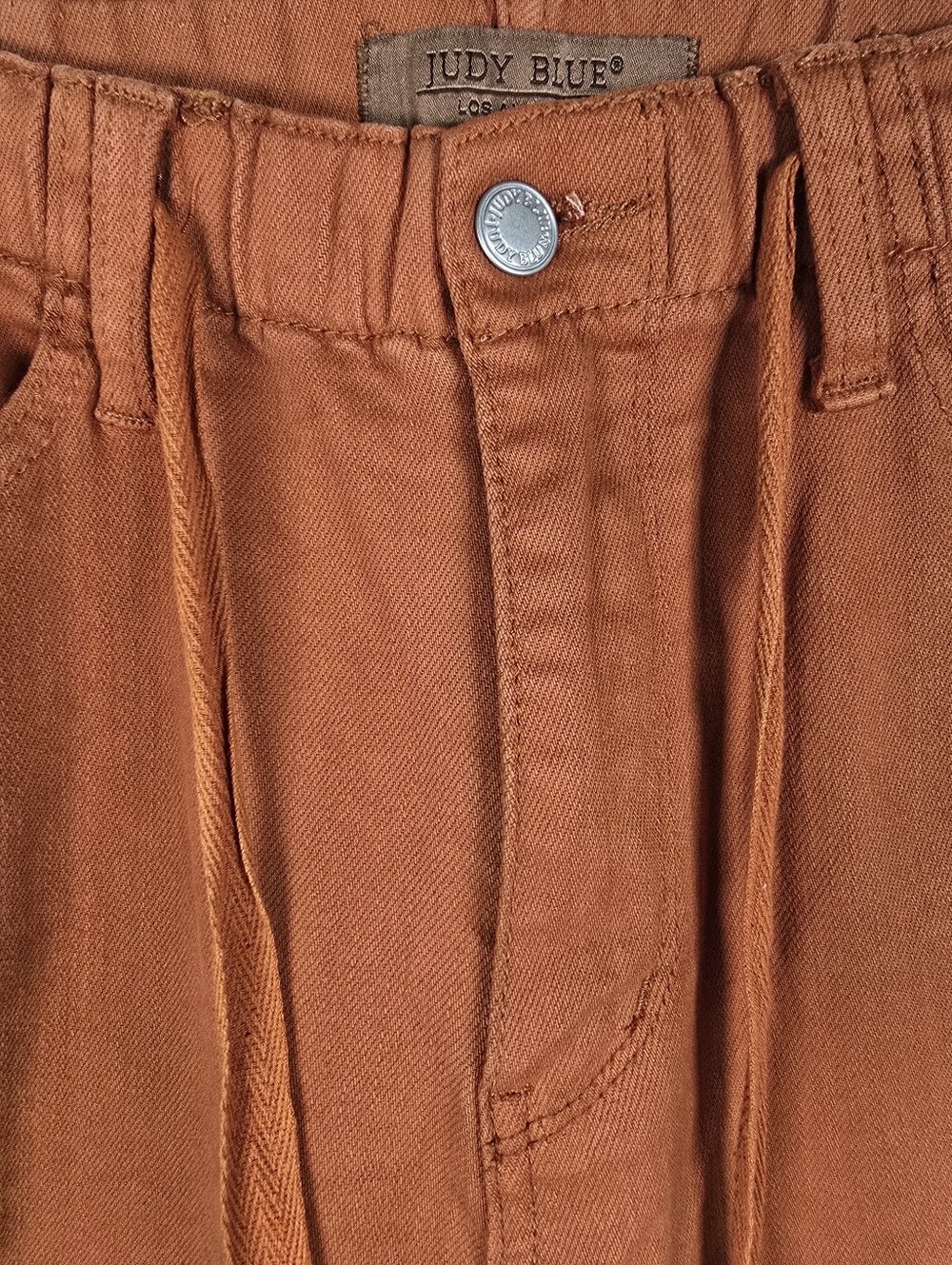 Judy Blue HighWaist GarmentDyed Auburn Orange DoubleCuff Jogger Denim Jeans 9/29 - Picture 7 of 16